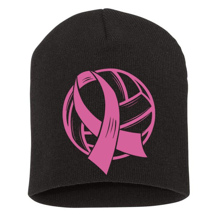 Breast Cancer Awareness Volleyball Team Supporter Short Acrylic Beanie