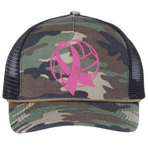 Breast Cancer Awareness Volleyball Team Supporter Retro Rope Trucker Hat Cap