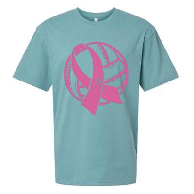 Breast Cancer Awareness Volleyball Team Supporter Sueded Cloud Jersey T-Shirt