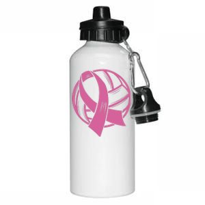 Breast Cancer Awareness Volleyball Team Supporter Aluminum Water Bottle