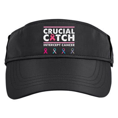 Breast Cancer Awareness Crucial A Catch Intercept Cancer Adult Drive Performance Visor