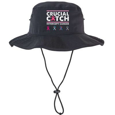 Breast Cancer Awareness Crucial A Catch Intercept Cancer Legacy Cool Fit Booney Bucket Hat