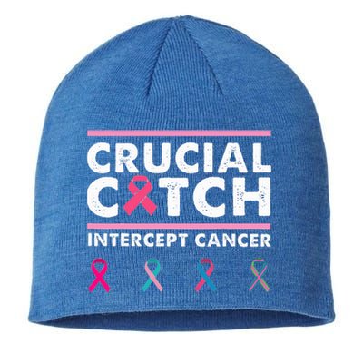 Breast Cancer Awareness Crucial A Catch Intercept Cancer Sustainable Beanie