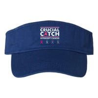 Breast Cancer Awareness Crucial A Catch Intercept Cancer Valucap Bio-Washed Visor