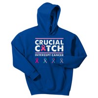 Breast Cancer Awareness Crucial A Catch Intercept Cancer Kids Hoodie