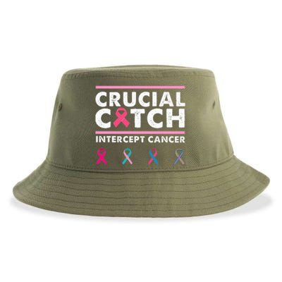 Breast Cancer Awareness Crucial A Catch Intercept Cancer Sustainable Bucket Hat