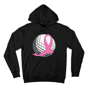 Breast Cancer Awareness Golf Ball Pink Ribbon Hoodie