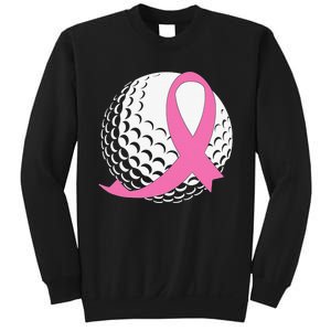 Breast Cancer Awareness Golf Ball Pink Ribbon Sweatshirt