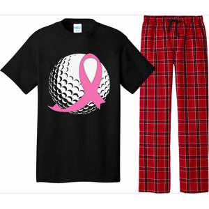 Breast Cancer Awareness Golf Ball Pink Ribbon Pajama Set