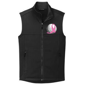 Breast Cancer Awareness Golf Ball Pink Ribbon Collective Smooth Fleece Vest