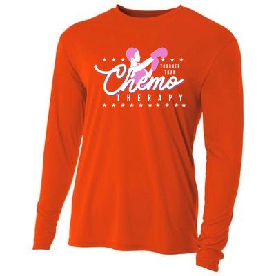 Breast Cancer Awareness Tougher Than Chemotherapy Meaningful Gift Cooling Performance Long Sleeve Crew