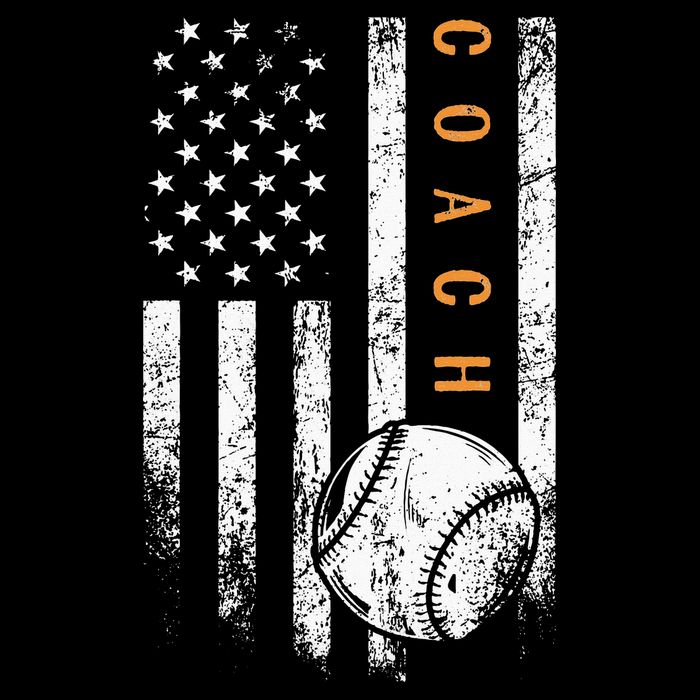 Baseball Coach American Flag Baseball Trainer Coaching Impact Tech Backpack