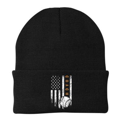 Baseball Coach American Flag Baseball Trainer Coaching Beanie