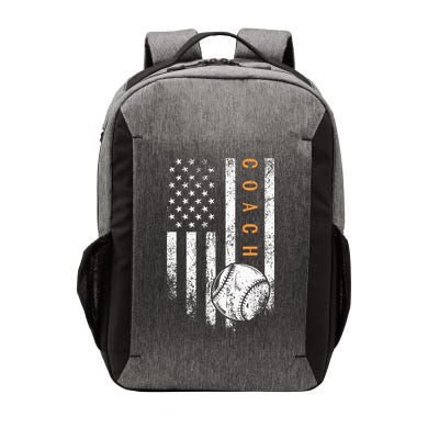 Baseball Coach American Flag Baseball Trainer Coaching Vector Backpack
