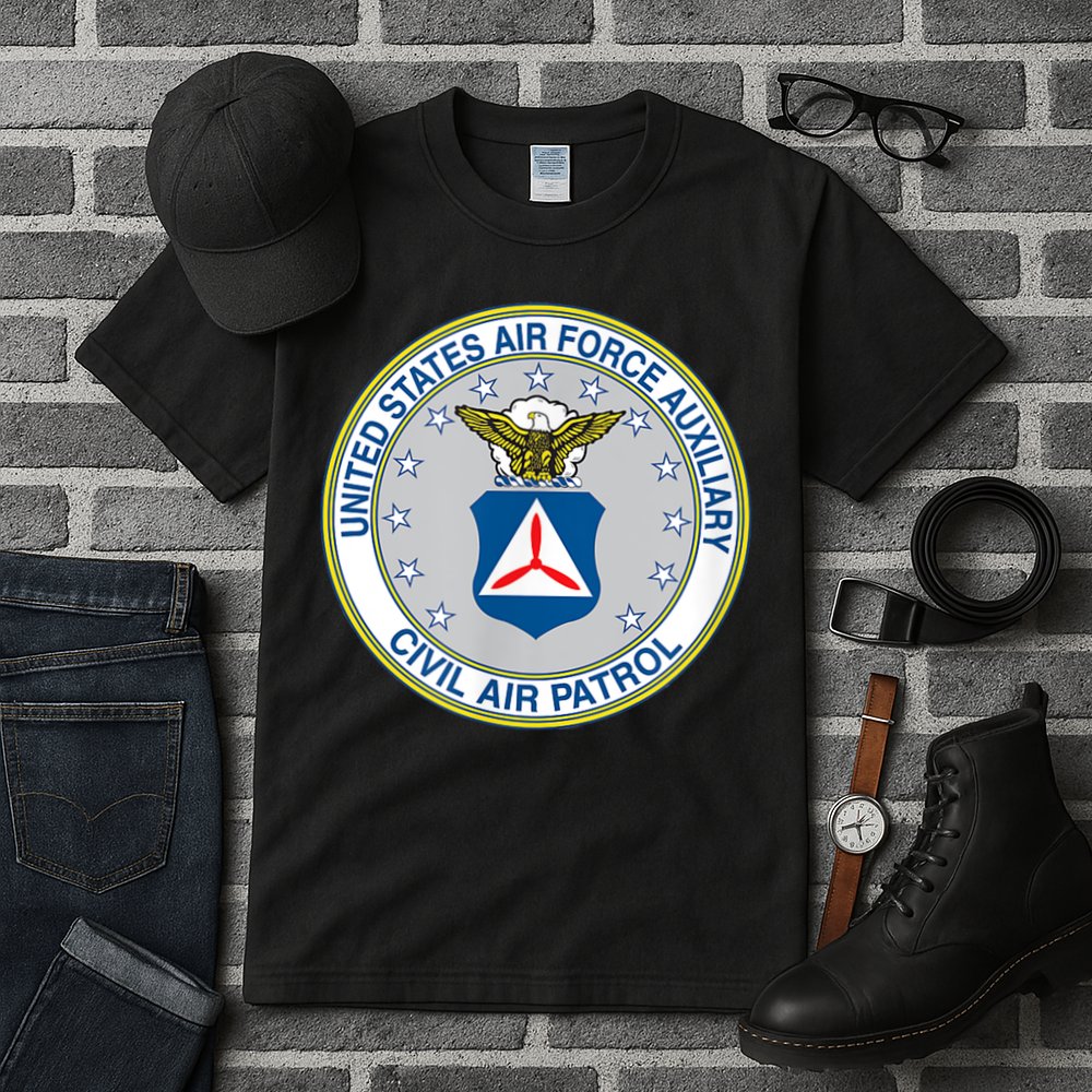 Best Civil Air Patrol Circle Air Force Auxiliary USAF Tall T-Shirt