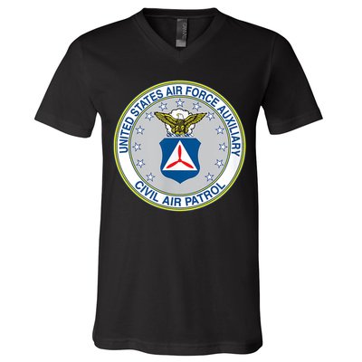 Best Civil Air Patrol Circle Air Force Auxiliary USAF V-Neck T-Shirt