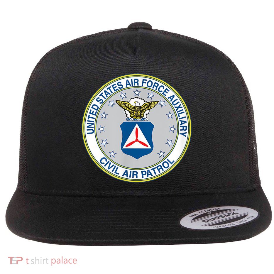 Best Civil Air Patrol Circle Air Force Auxiliary USAF Flat Bill Trucker Hat