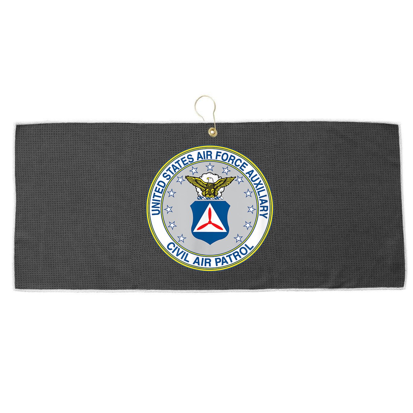 Best Civil Air Patrol Circle Air Force Auxiliary USAF Large Microfiber Waffle Golf Towel