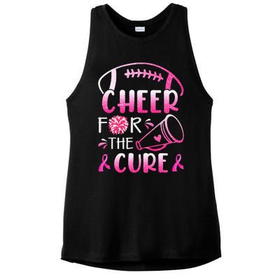 Breast Cancer Awareness Cheer For The Cure Ladies PosiCharge Tri-Blend Wicking Tank