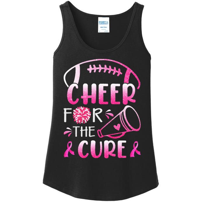 Breast Cancer Awareness Cheer For The Cure Ladies Essential Tank