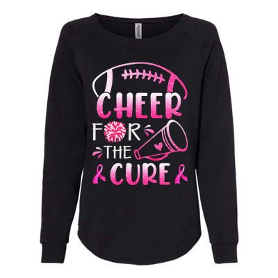 Breast Cancer Awareness Cheer For The Cure Womens California Wash Sweatshirt