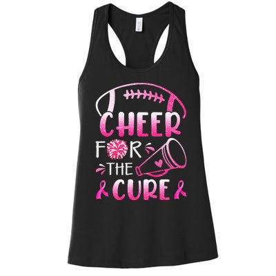 Breast Cancer Awareness Cheer For The Cure Women's Racerback Tank