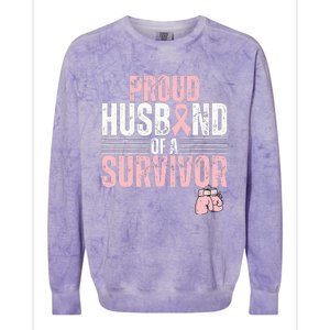 Breast Cancer Awareness Support for Proud Spouses Colorblast Crewneck Sweatshirt