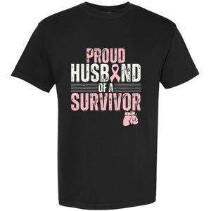 Breast Cancer Awareness Support for Proud Spouses Garment-Dyed Heavyweight T-Shirt