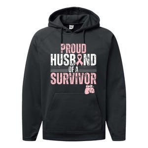 Breast Cancer Awareness Support for Proud Spouses Performance Fleece Hoodie