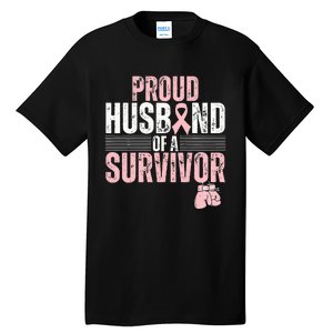 Breast Cancer Awareness Support for Proud Spouses Tall T-Shirt