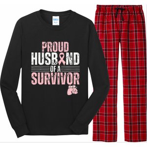 Breast Cancer Awareness Support for Proud Spouses Long Sleeve Pajama Set