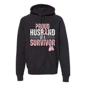 Breast Cancer Awareness Support for Proud Spouses Premium Hoodie