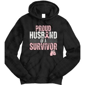 Breast Cancer Awareness Support for Proud Spouses Tie Dye Hoodie