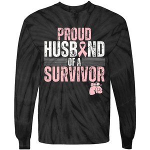 Breast Cancer Awareness Support for Proud Spouses Tie-Dye Long Sleeve Shirt