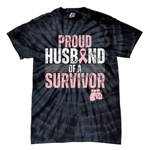 Breast Cancer Awareness Support for Proud Spouses Tie-Dye T-Shirt