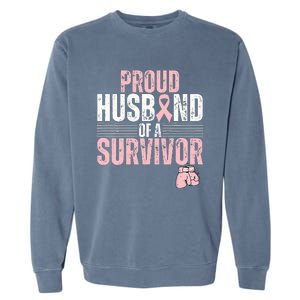 Breast Cancer Awareness Support for Proud Spouses Garment-Dyed Sweatshirt