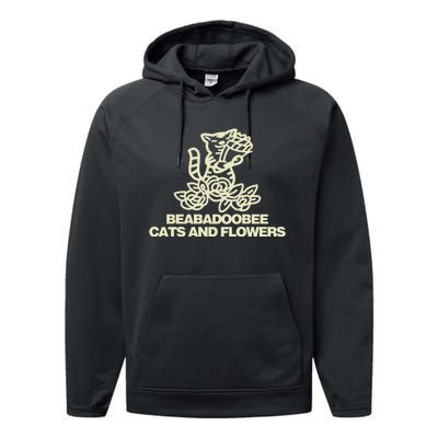 Beabadoobee Cats And Flowers Performance Fleece Hoodie