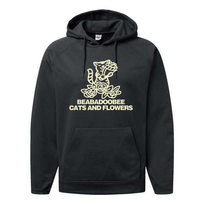 Beabadoobee Cats And Flowers Performance Fleece Hoodie