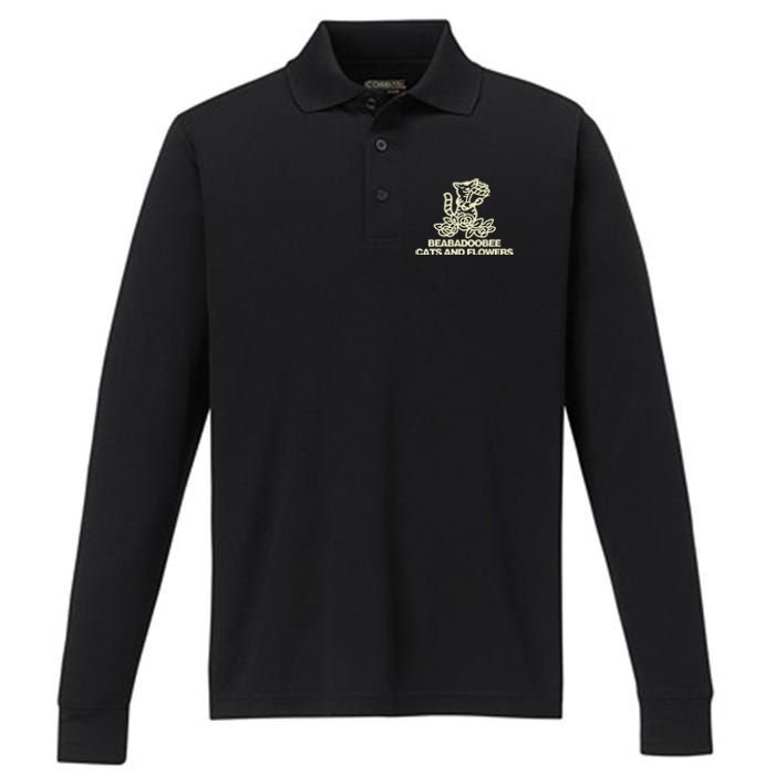 Beabadoobee Cats And Flowers Performance Long Sleeve Polo