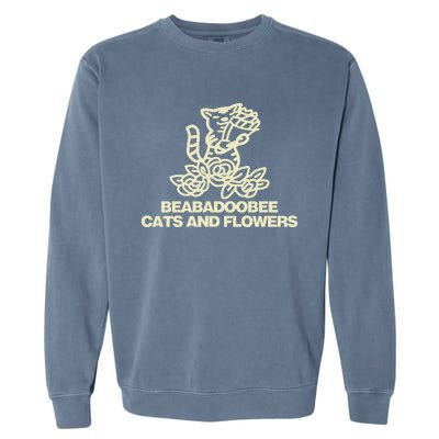 Beabadoobee Cats And Flowers Garment-Dyed Sweatshirt