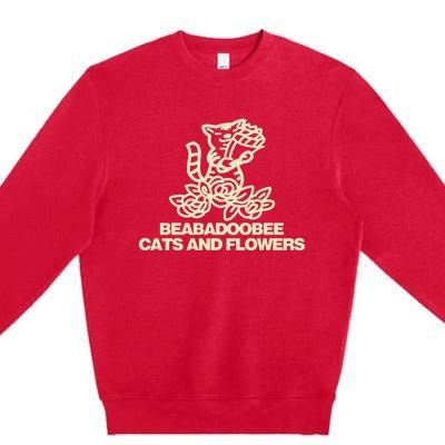 Beabadoobee Cats And Flowers Premium Crewneck Sweatshirt