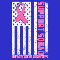Breast Cancer Awareness Support Squad Distressed USA Flag T-Shirt