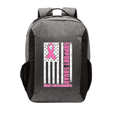 Breast Cancer Awareness Support Squad Distressed USA Flag Vector Backpack