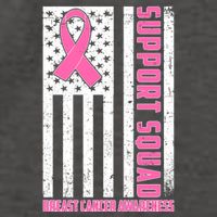 Breast Cancer Awareness Support Squad Distressed USA Flag Vector Backpack