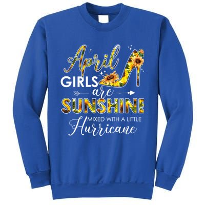 Bday Classic April Girls Are Sunshine Mixed With Hurricane Meaningful Gift Sweatshirt