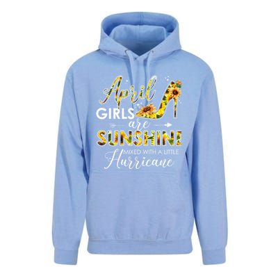 Bday Classic April Girls Are Sunshine Mixed With Hurricane Meaningful Gift Unisex Surf Hoodie