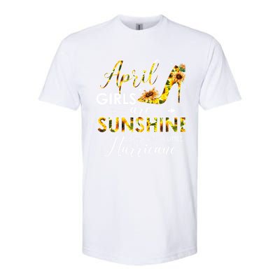 Bday Classic April Girls Are Sunshine Mixed With Hurricane Meaningful Gift Softstyle CVC T-Shirt