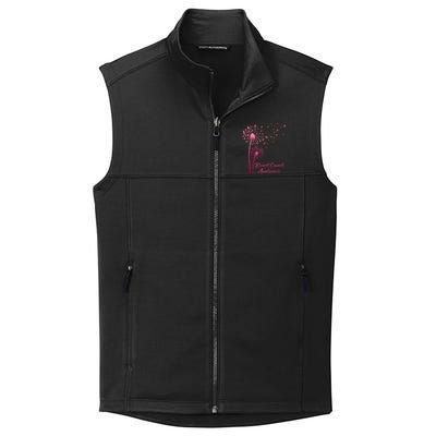 Breast Cancer Awareness Dandelion Pink Ribbon Collective Smooth Fleece Vest