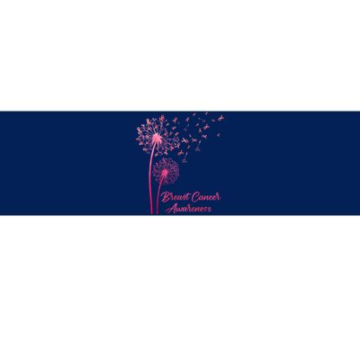 Breast Cancer Awareness Dandelion Pink Ribbon Bumper Sticker