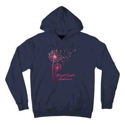 Breast Cancer Awareness Dandelion Pink Ribbon Tall Hoodie